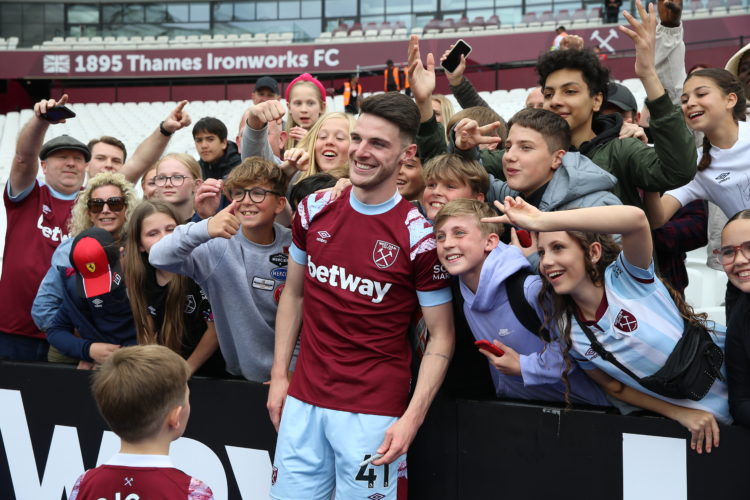 Declan Rice goes on Instagram following spree of numerous Arsenal players as rumours intensify