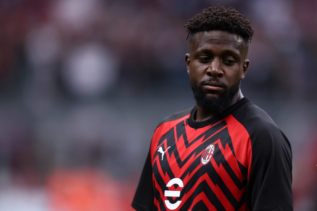 Divock Origi of Ac Milan during warm up before the Serie A
