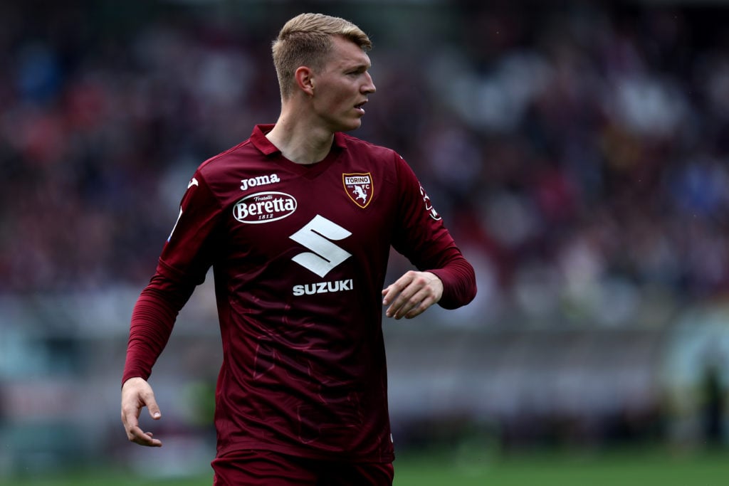 Perr Schuurs of Torino Fc looks on during the Serie A