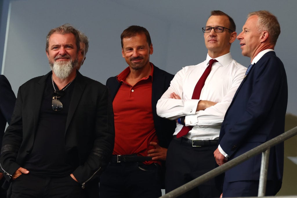 West Ham CEO  Daniel Kretinsky looks on prior to the UEFA Europa Conference League 2022/23 final match between ACF Fiorentina and West Ham United F...