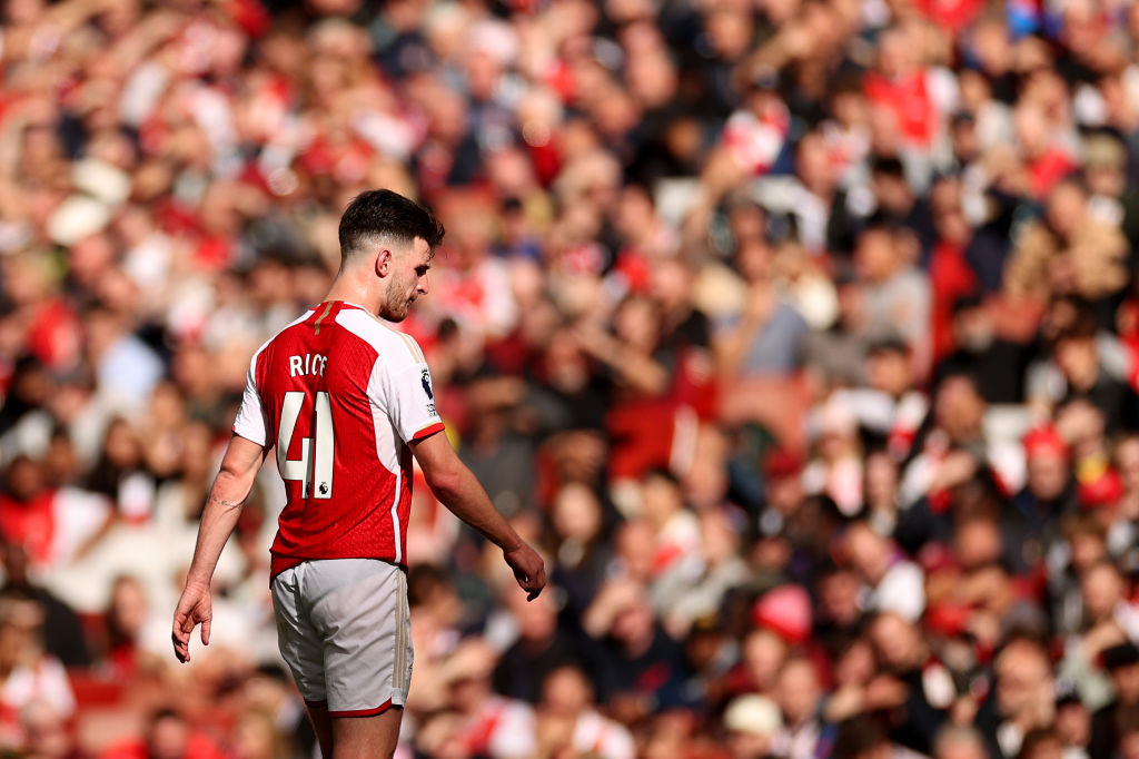 Declan Rice subbed due to injury in club career first as Mikel Arteta ...
