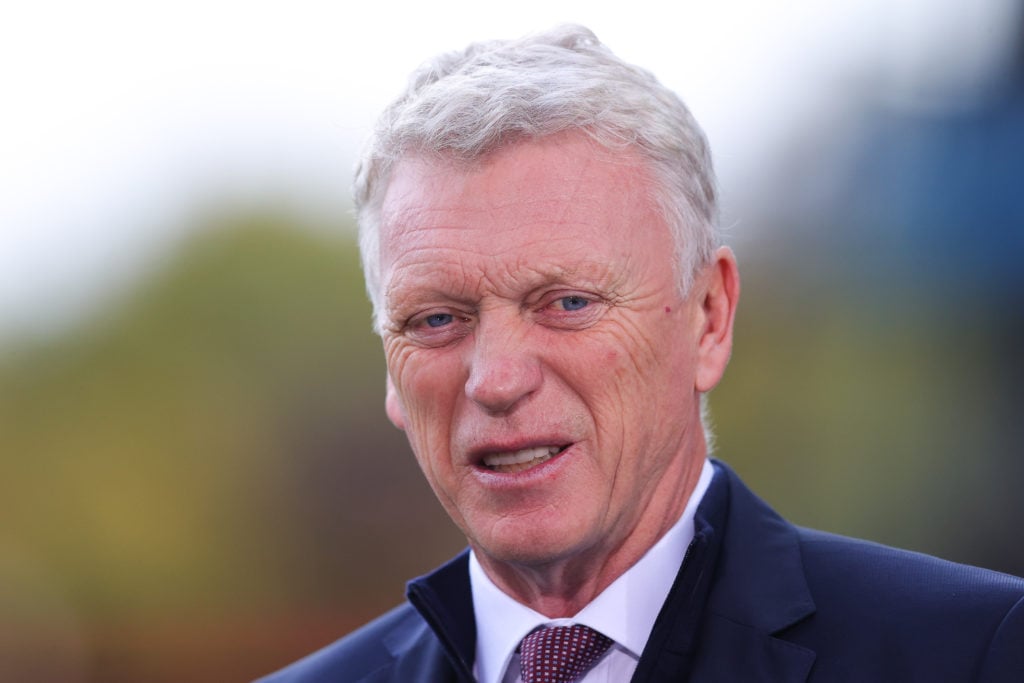 David Moyes, manager of West Ham United, prior to the Premier League match between Aston Villa and West Ham United at Villa Park on October 22, 202...