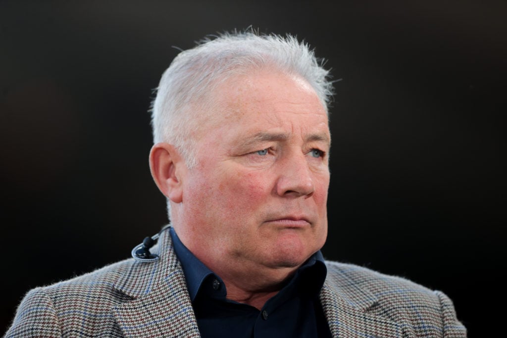 Channel 4 Pundit Ally McCoist prior to the 150th Anniversary Heritage Match between Scotland and England at Hampden Park on September 12, 2023 in G...