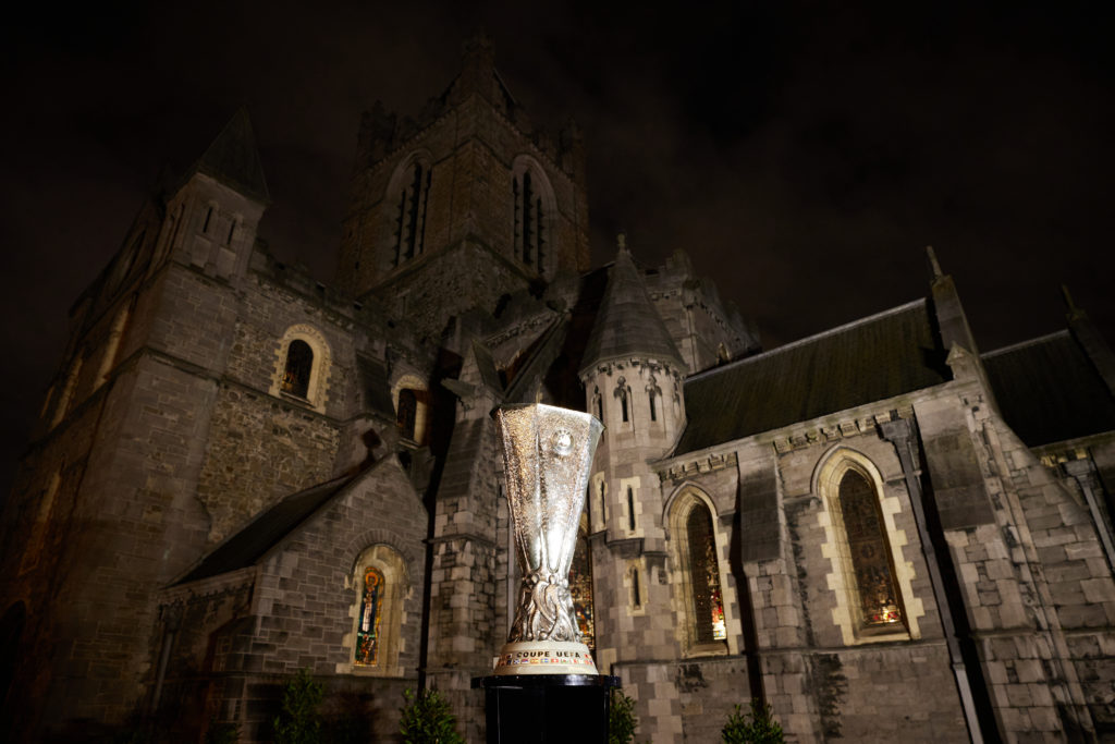 UEFA Europa League Final 2023/24 Host City Trophy Shoot
