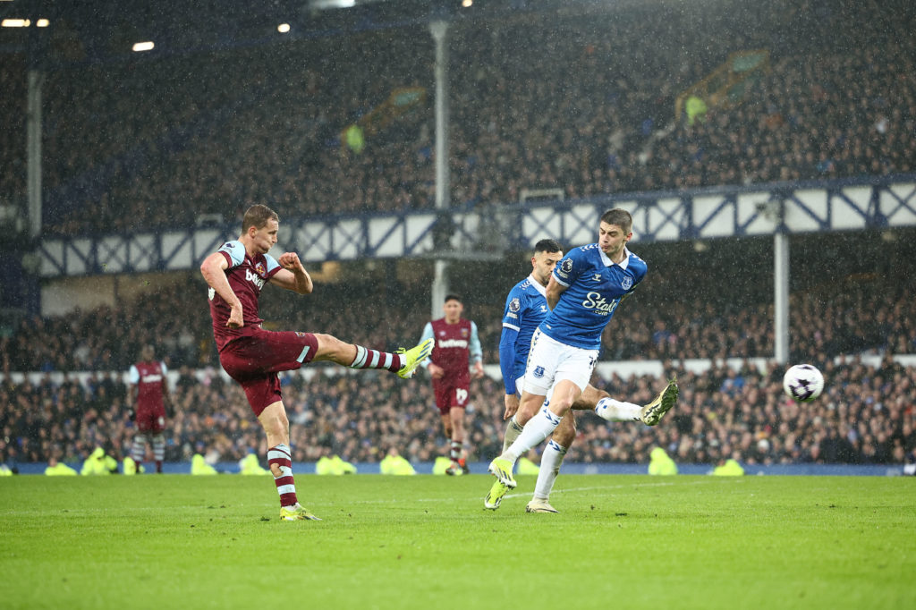 The Incredible Angle Of Tomas Soucek Goal Vs Everton That Every West ...