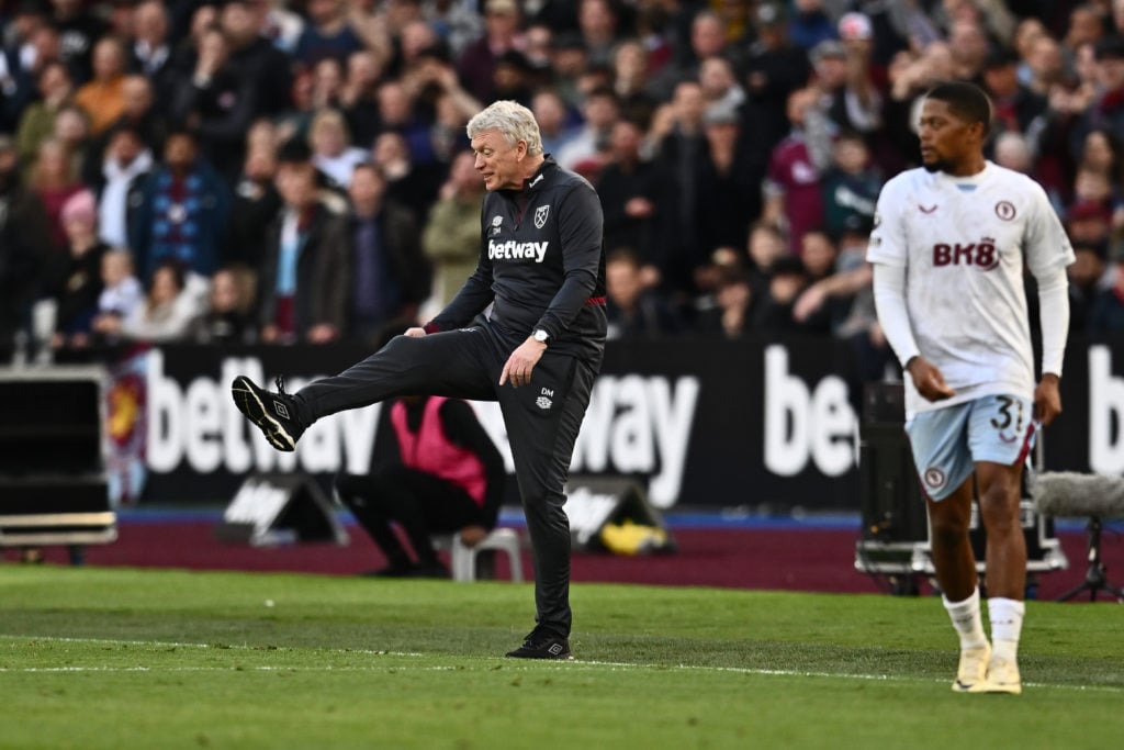 David Moyes, the manager of West Ham United during the Premier League match between West Ham United and Aston Villa at London Stadium on March 17, ...