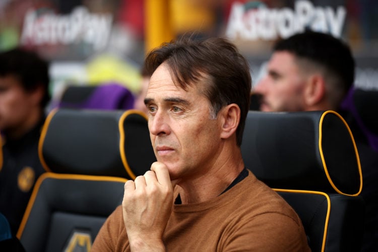 Julen Lopetegui, Manager of Wolverhampton Wanderers, looks on prior to the pre-season friendly match between Wolverhampton Wanderers and Luton Town...