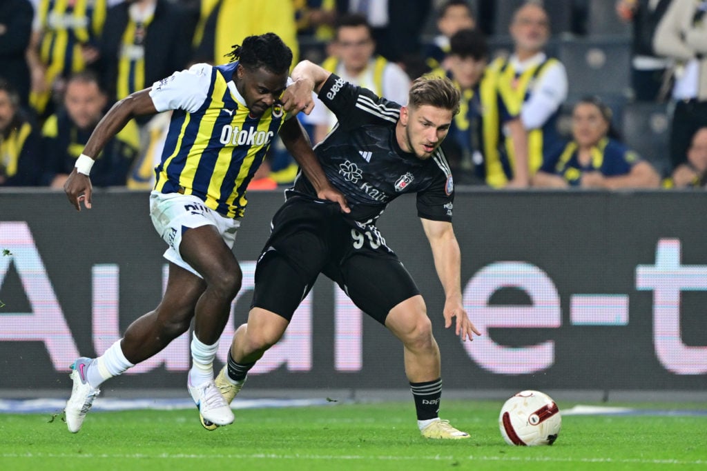 Bright Osayi-Samuel in action during Fenerbahce v Besiktas in the Turkish Super Lig