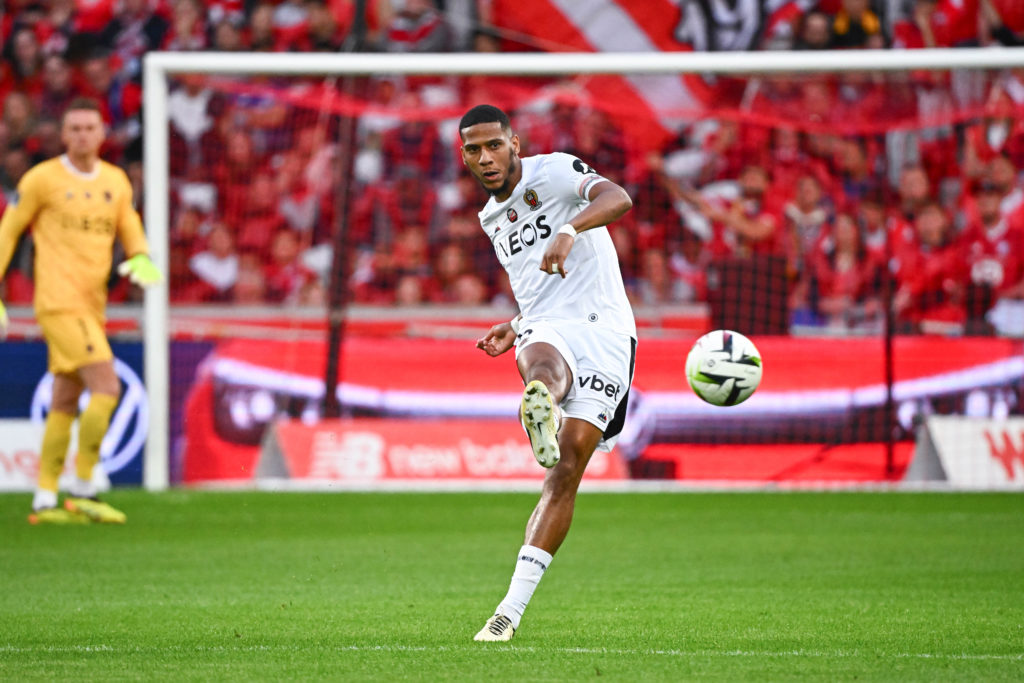 Jean Clair TODIBO of OGC Nice during the Ligue 1 Uber Eats match between Lille and Nice at Stade Pierre-Mauroy on May 19, 2024 in Lille, France.