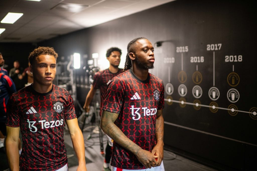 Mason Greenwood and Bruno Fernandes react to Aaron Wan-Bissaka leaving ...