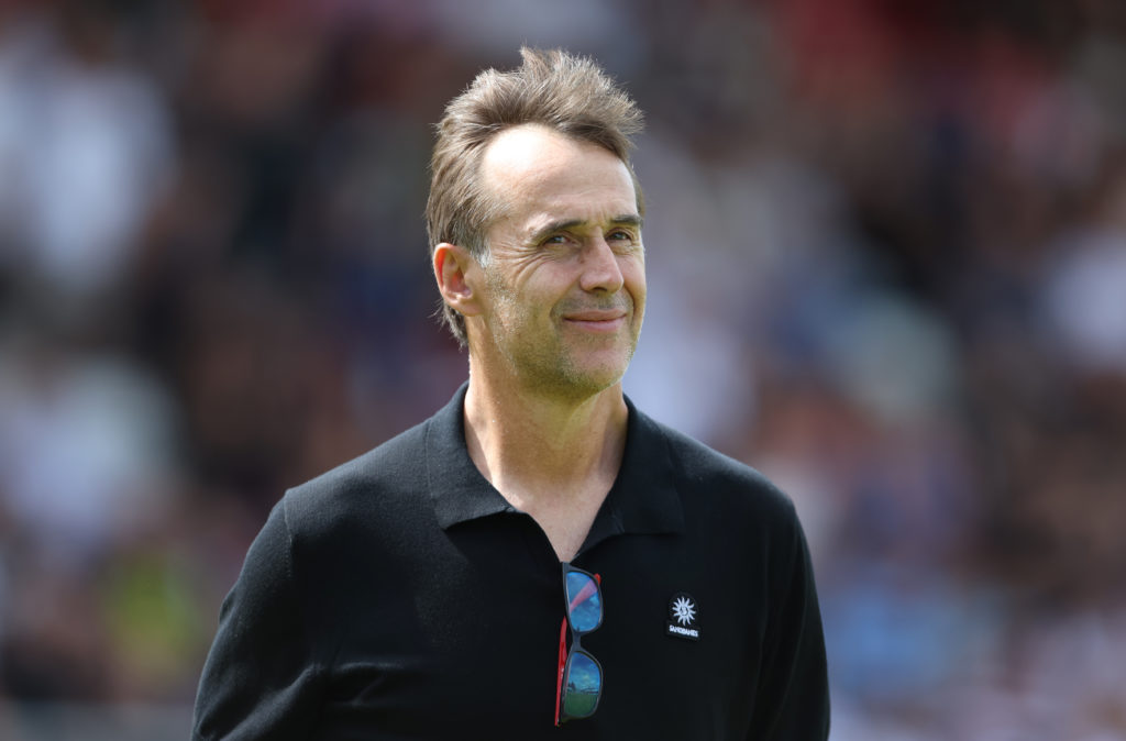 West Ham United manager Julen Lopetegui during the Pre-Season Friendly match between Dagenham & Redbridge and West Ham United at Chigwell Const...