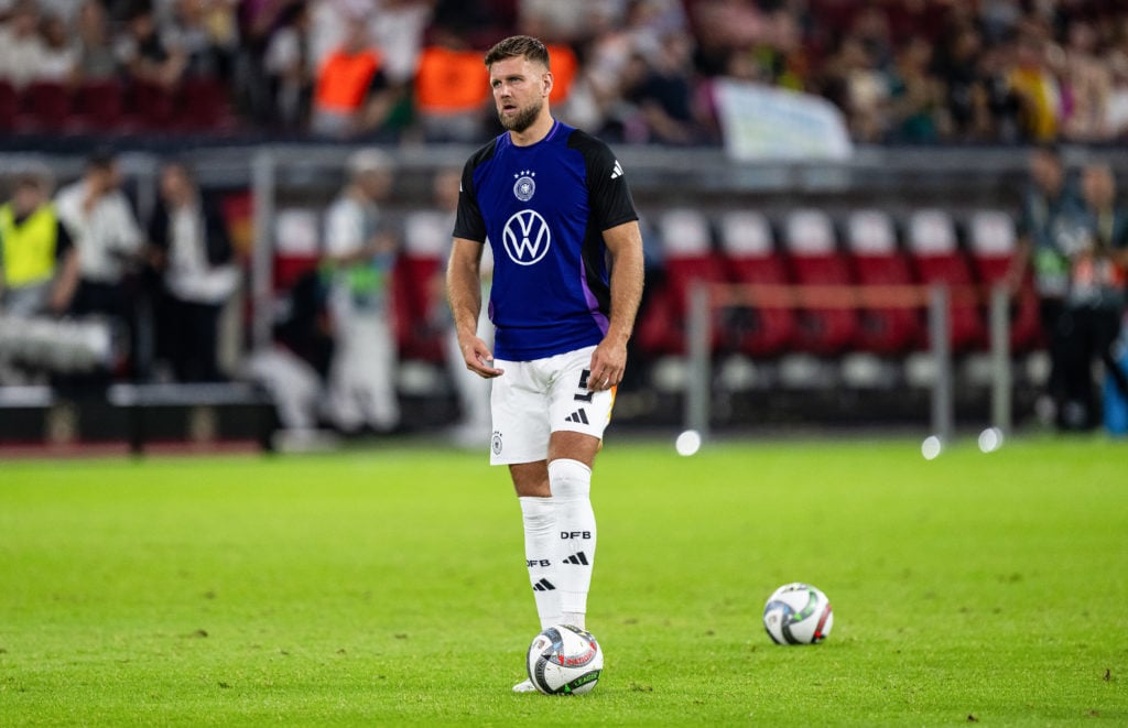 Niclas Fuellkrug  of Germany warms up prior to the UEFA Nations League 2024/25 League A Group A3 match between Germany and Hungary at Merkur Spiel-...