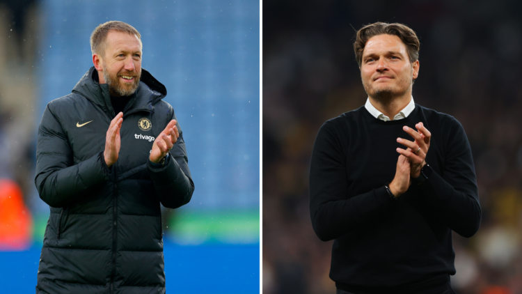 Edin Terzic (R) and Graham Potter (L) split