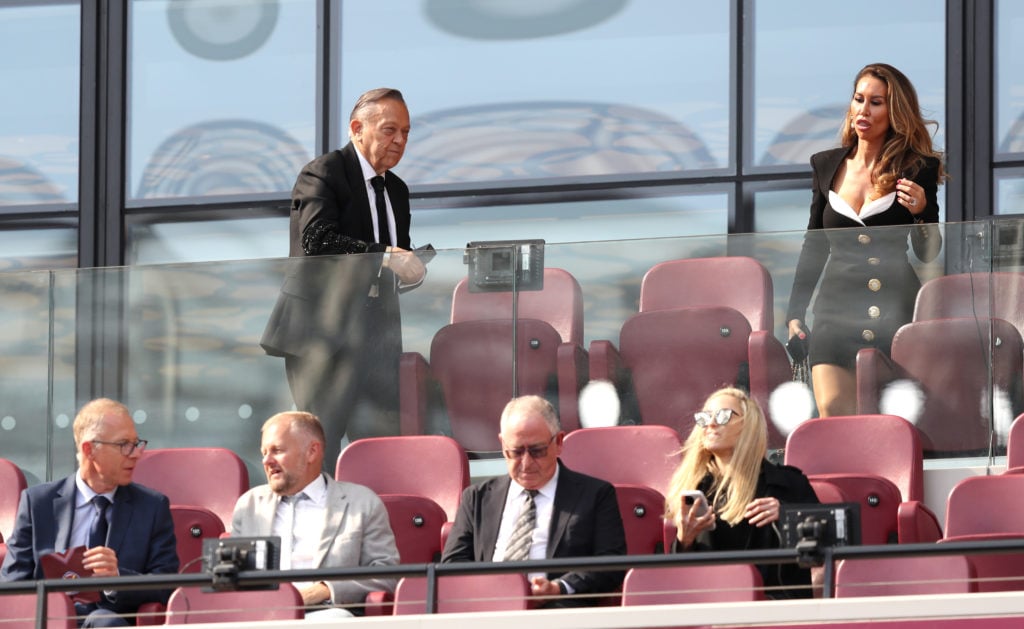 David Sullivan, Majority share holder of West Ham United is seen in the stands during the Premier League match between West Ham United FC and Chels...