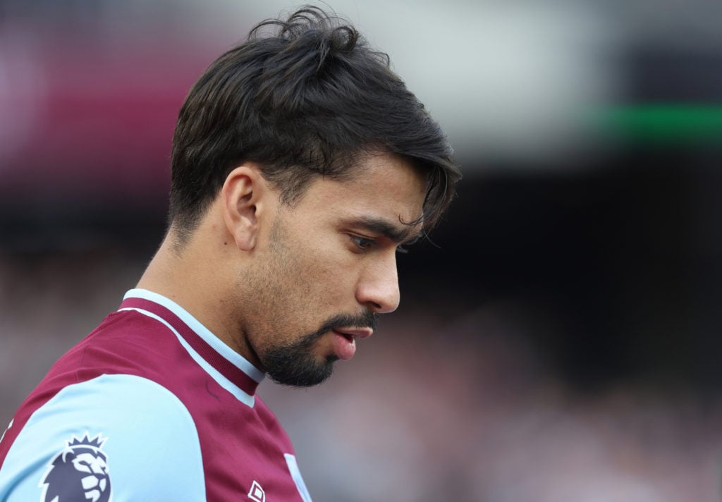 West Ham United's Lucas Paqueta during the Premier League match between West Ham United FC and Ipswich Town FC at London Stadium on October 5, 2024...