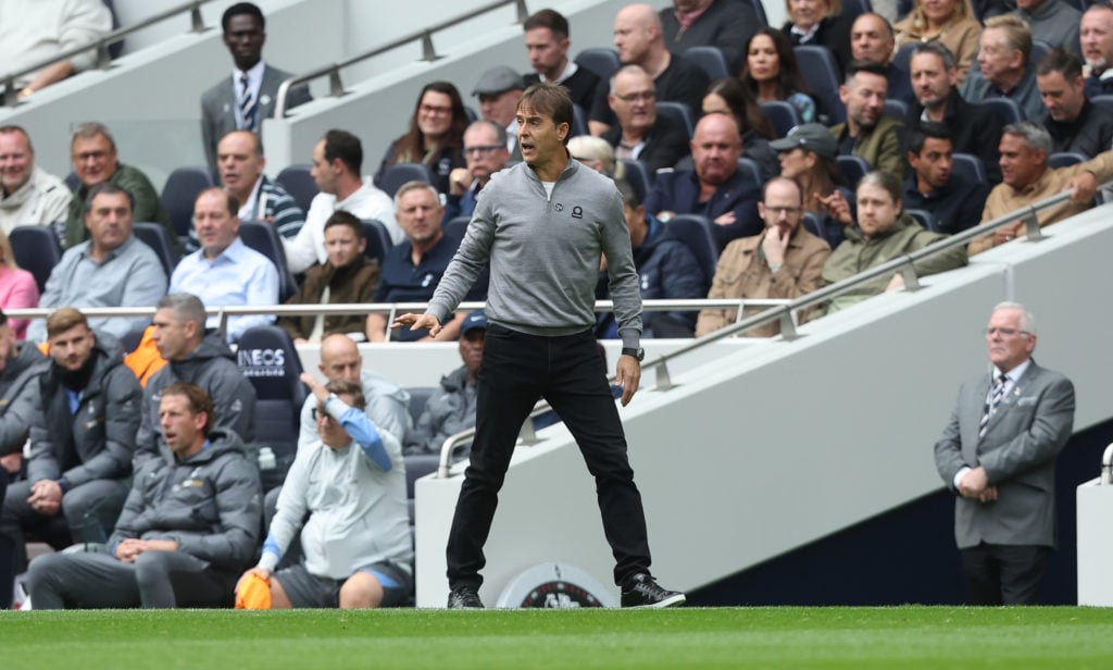 West Ham United manager Julen Lopetegui during the Premier League match between Tottenham Hotspur FC and West Ham United FC at Tottenham Hotspur St...