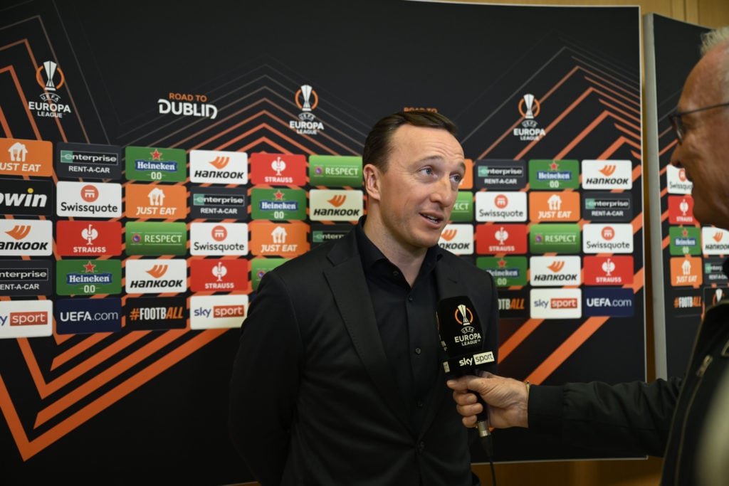 West Ham Sporting Director Mark Noble speaks after the UEFA Europa League 2023/24 Quarter-finals And Semi-finals Draw