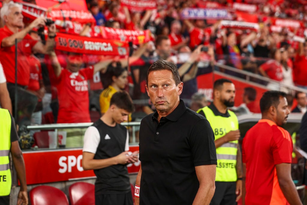 Head Coach Roger Schmidt of SL Benfica during the match between SL Benfica and CF Estrela da Amadora for Liga Portugal Betclic at Estadio da Luz on...