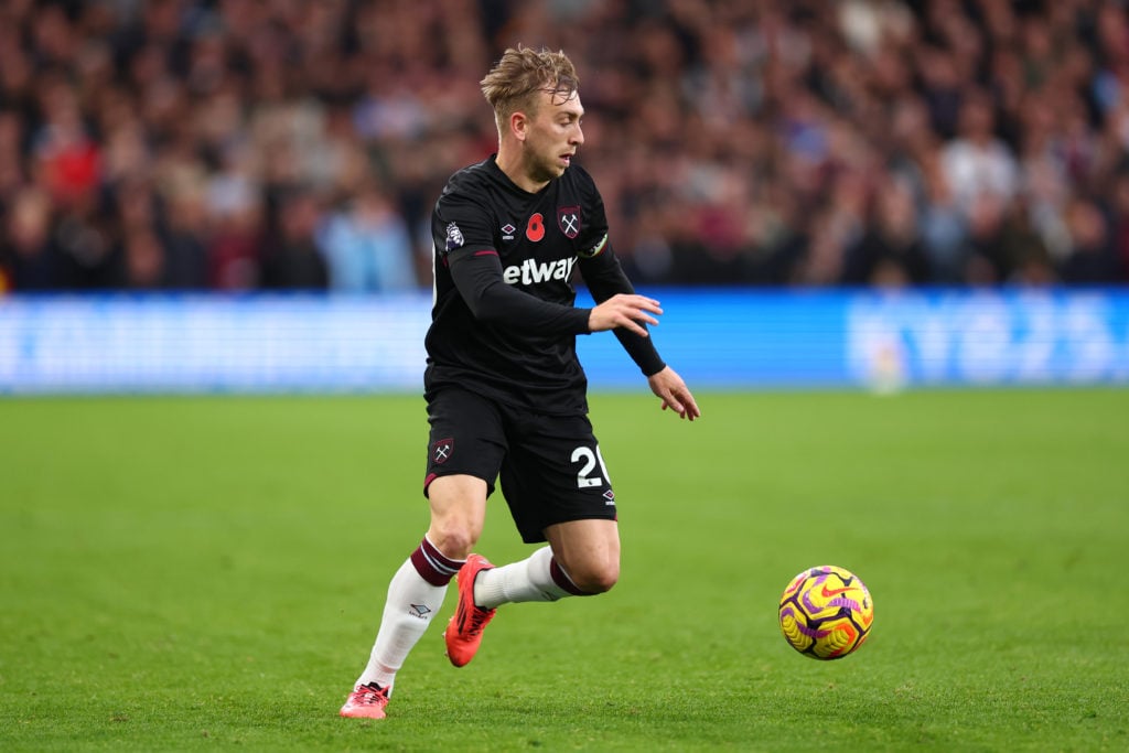 Jarrod Bowen of West Ham United during the Premier League match between Nottingham Forest FC and West Ham United FC at City Ground on November 02, ...