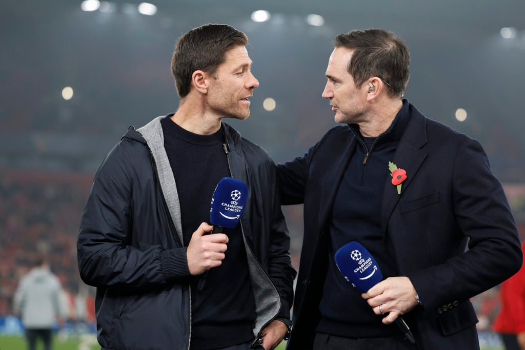 Xabi Alonso, Head Coach of Bayer 04 Leverkusen and Frank Lampard portrait before the UEFA Champions League 2024/25 League Phase MD4 match between L...