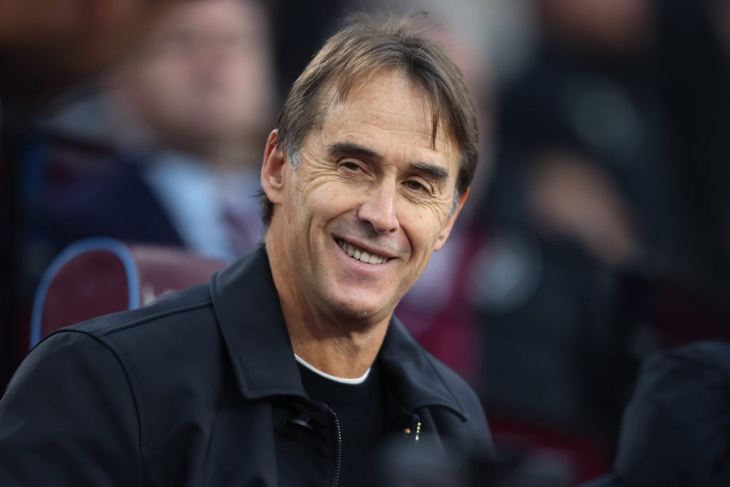 West Ham United manager Julen Lopetegui during the Premier League match between West Ham United FC and Everton FC at London Stadium on November 9, ...