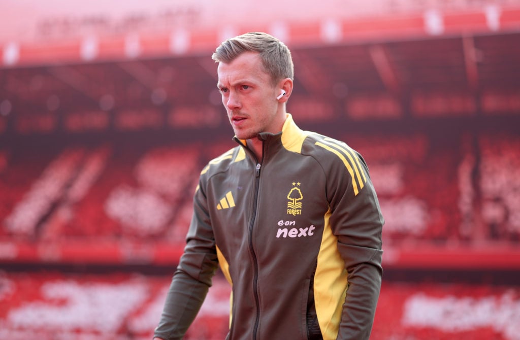 James Ward-Prowse of Nottingham Forest arrives at the stadium prior to the Premier League match between Nottingham Forest FC and Newcastle United F...