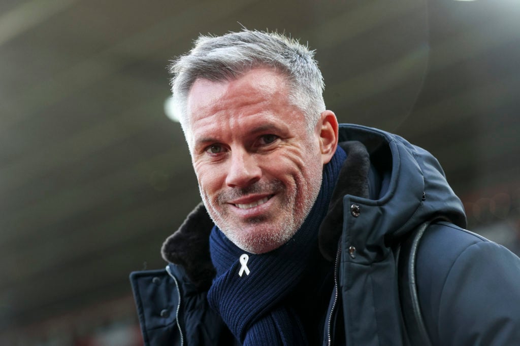 Ex Liverpool skipper now football pundit Jamie Carragher before the Premier League match between Southampton FC and Liverpool FC at St Mary's Stadi...