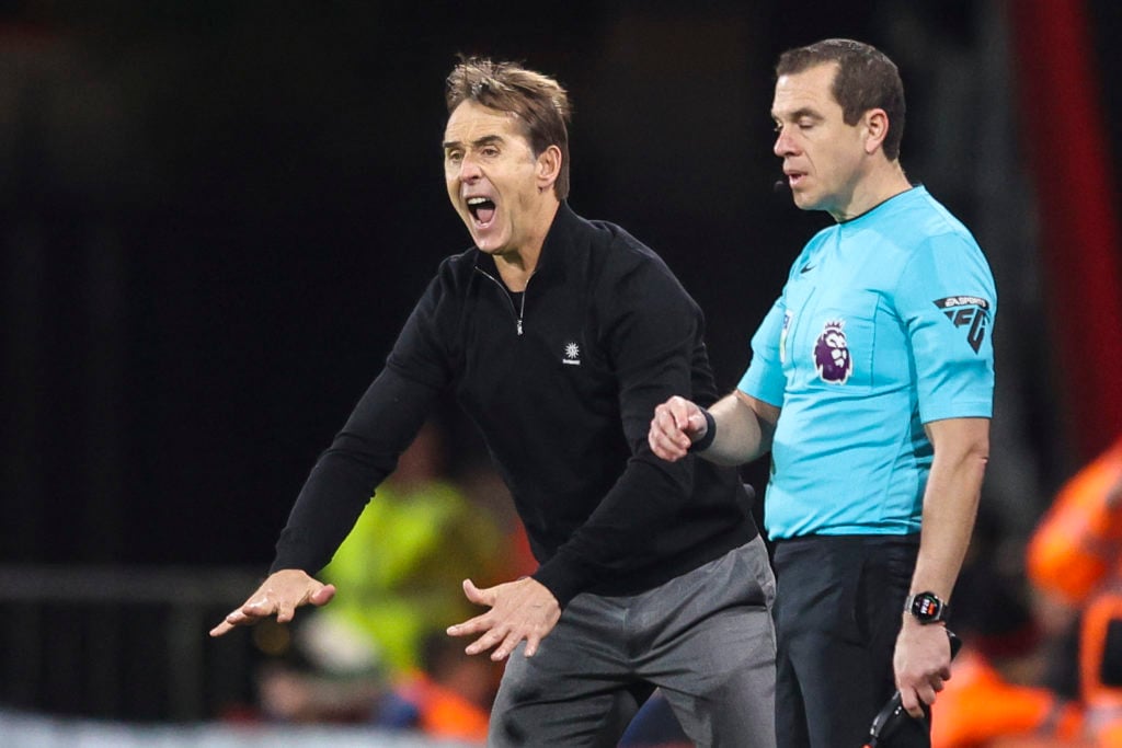 Head Coach Julen Lopetegui of West Ham United during the Premier League match between AFC Bournemouth and West Ham United FC at Vitality Stadium on...