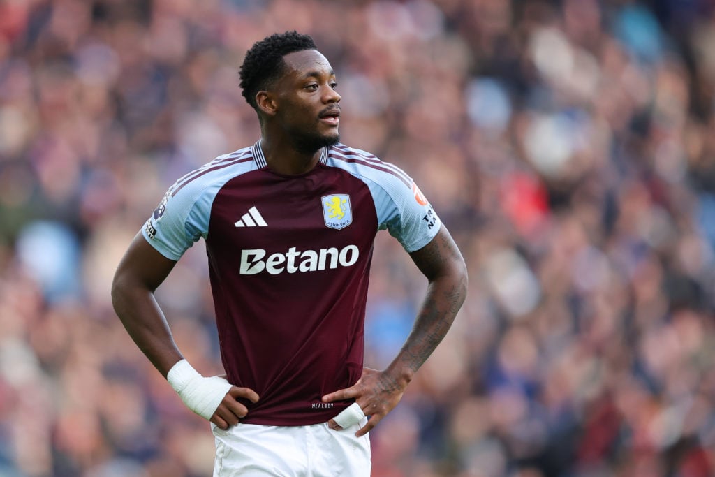 Jhon Duran of Aston Villa during the Premier League match between Aston Villa FC and Manchester City FC at Villa Park on December 21, 2024 in Birmi...