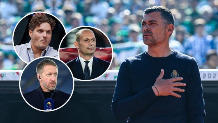 Sergio Conceicao of FC Porto during the match between Sporting CP and FC Porto for the Portuguese Cup Final. Inset, Edin Terzic, Massimiliano Alleg...