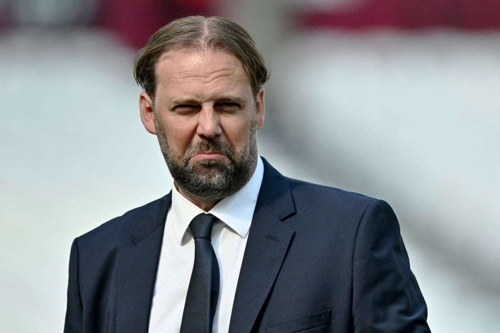 Tim Steidten technical director of West Ham United ahead of the Premier League match between West Ham United FC and Aston Villa FC at London Stadiu...