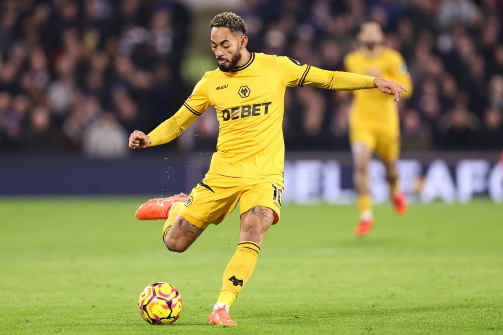 Matheus Cunha of Wolverhampton Wanderers during the Premier League match between Chelsea FC and Wolverhampton Wanderers FC at Stamford Bridge on Ja...