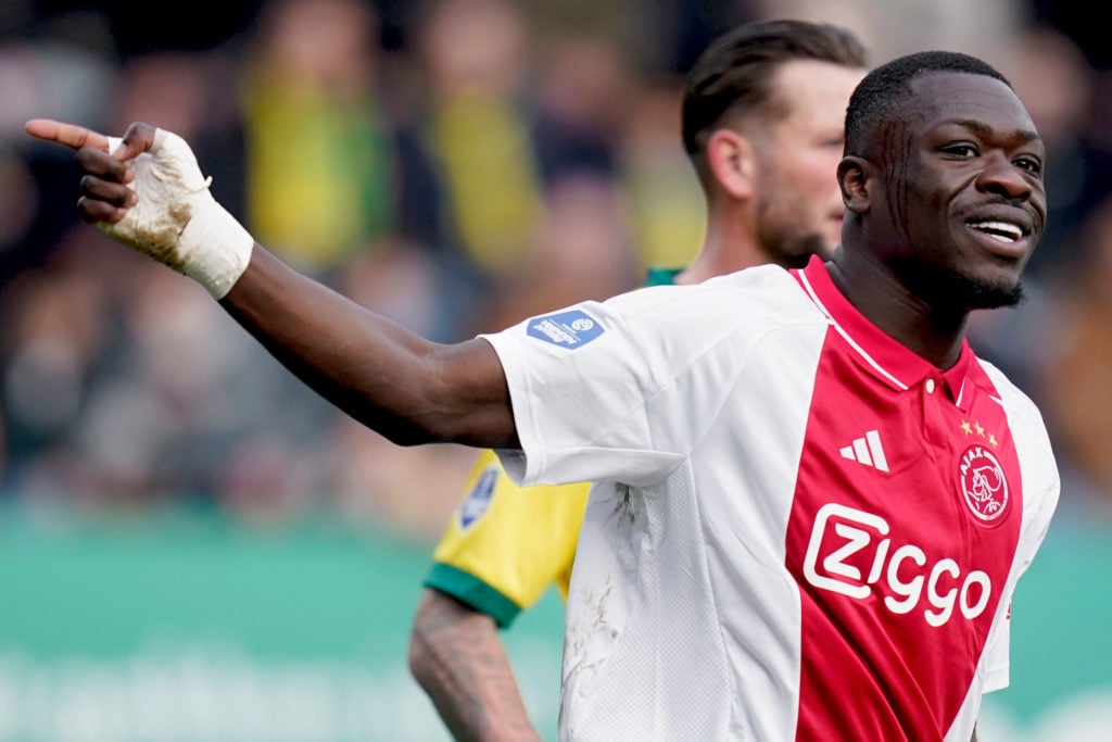 Brian Brobbey of Ajax during the Dutch Eredivisie match between Fortuna Sittard v Ajax at the Fortuna Sittard Stadium on February 9, 2025 in Sitt...