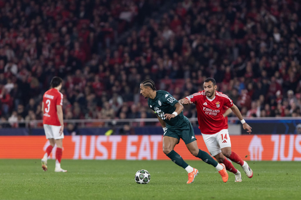 Thilo Kehrer (L) of AS Monaco and Vangelis Pavlidis (R) of