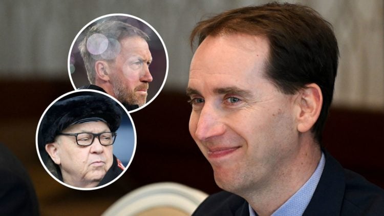 FA chief executive Mark Bullingham. Inset, West Ham manager Graham Potter and majority owner David Sullivan.