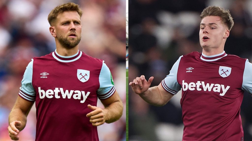 West Ham strikers Niclas Fullkrug and Evan Ferguson.