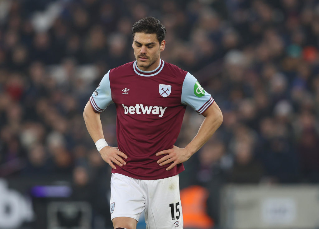 Konstantinos Mavropanos during West Ham United FC v Crystal Palace FC - Premier League