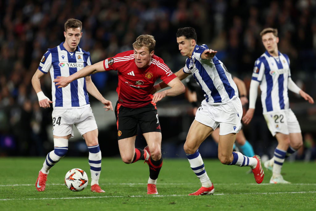 Real Sociedad de Futbol v Manchester United - UEFA Europa League 2024/25 Round of 16 First Leg