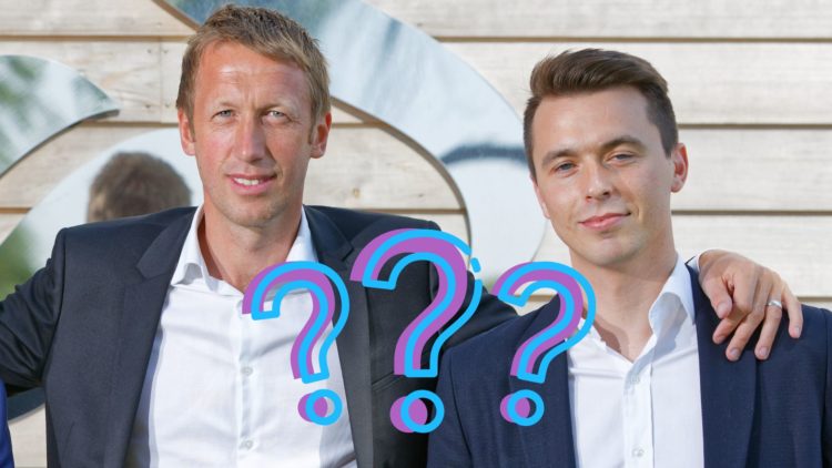 West Ham boss Graham Potter with head of recruitment Kyle Macauley.