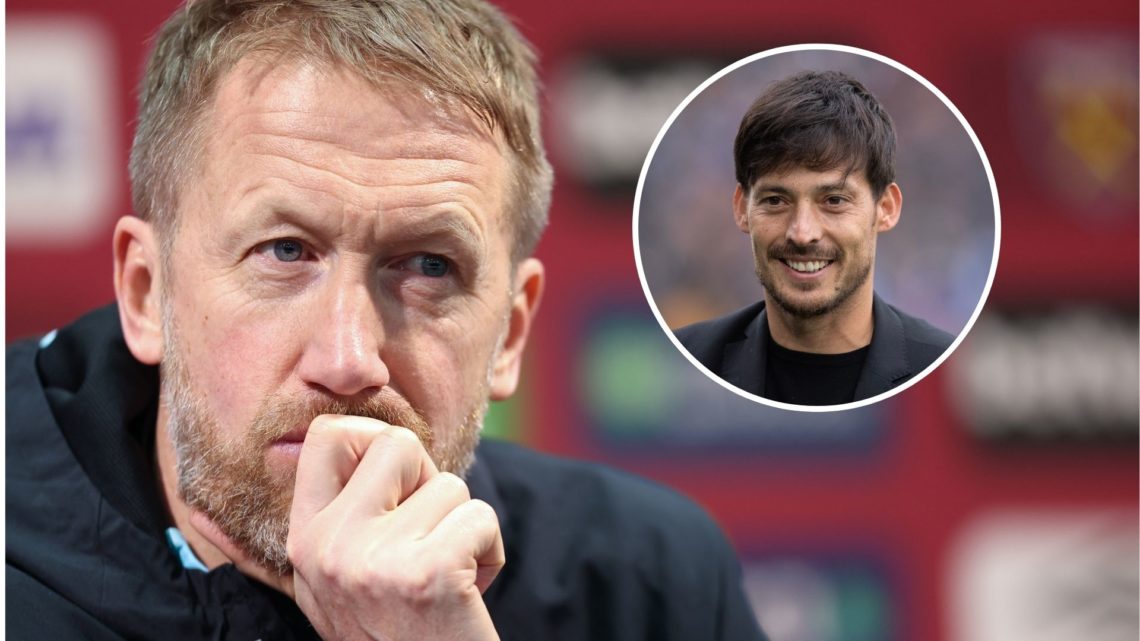 West Ham boss Graham Potter deep in thought. Inset, Premier League great David Silva.