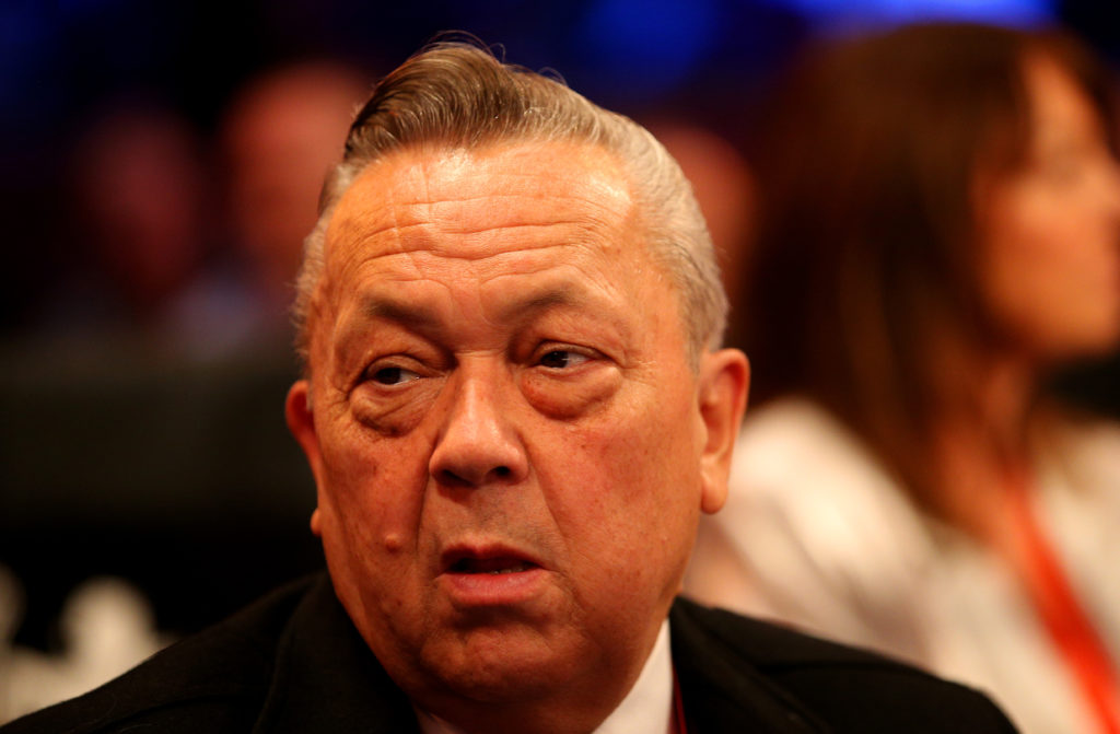 West Ham majority owner David Sullivan spotted ringside at a boxing event