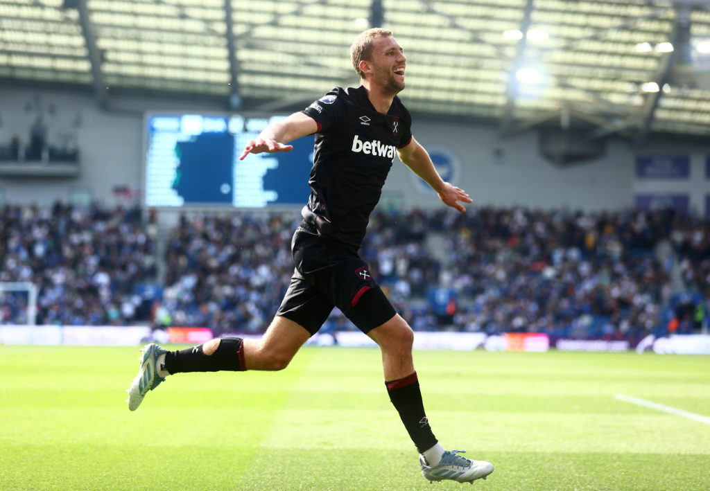 Tomas Soucek during Brighton and Hove Albion FC v West Ham United FC - Premier League