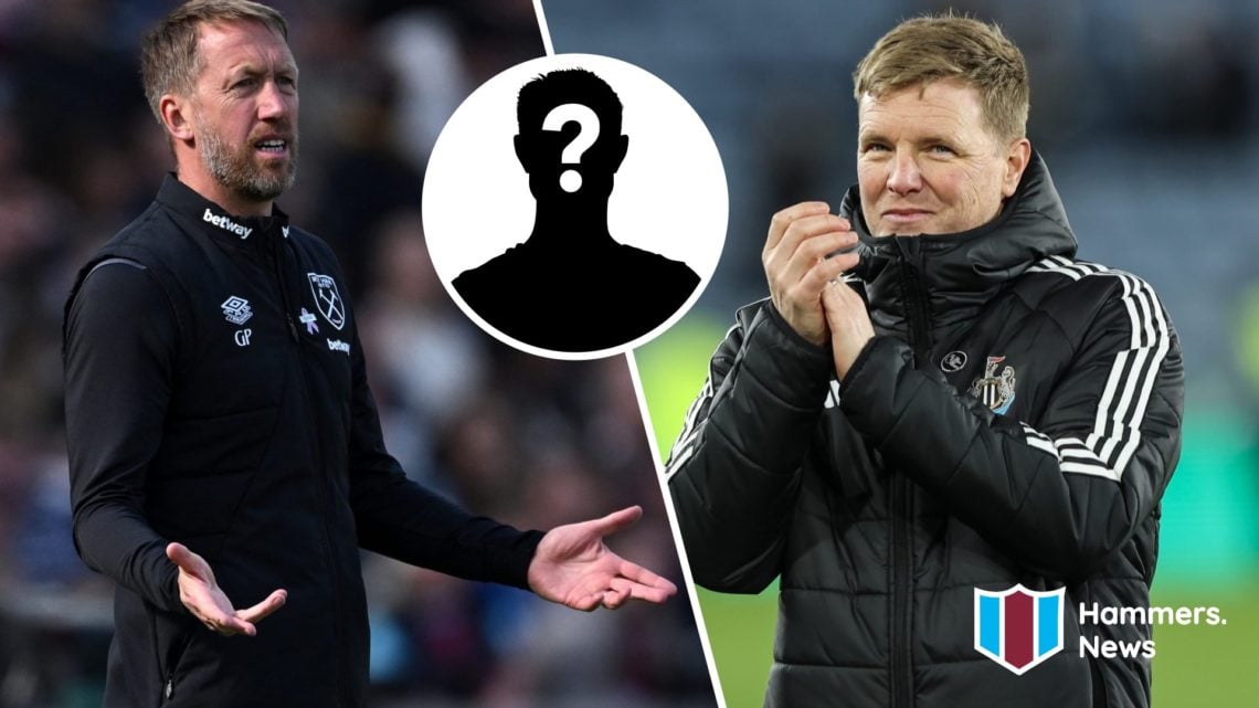 West Ham head coach Graham Potter and Newcastle boss Eddie Howe.