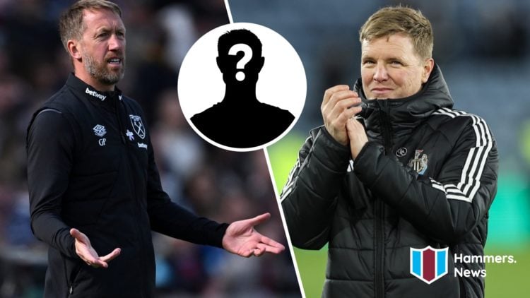 West Ham head coach Graham Potter and Newcastle boss Eddie Howe.