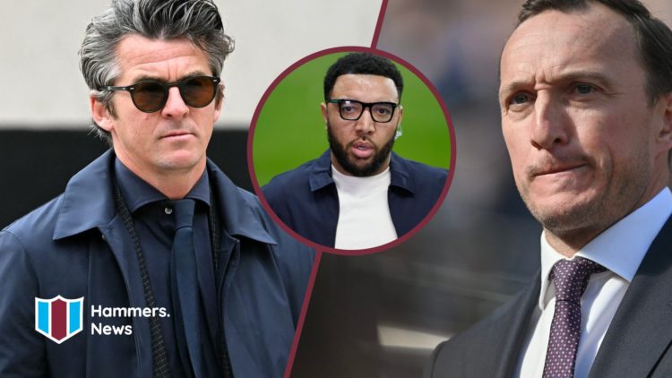 Former footballer Joey Barton and West Ham legend Mark Noble. Inset, ex Premier League striker Troy Deeney