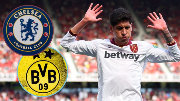 Main image, Edson Alvarez of West Ham United reacts during the Premier League match between Manchester United FC and West Ham United FC at Old Traf...