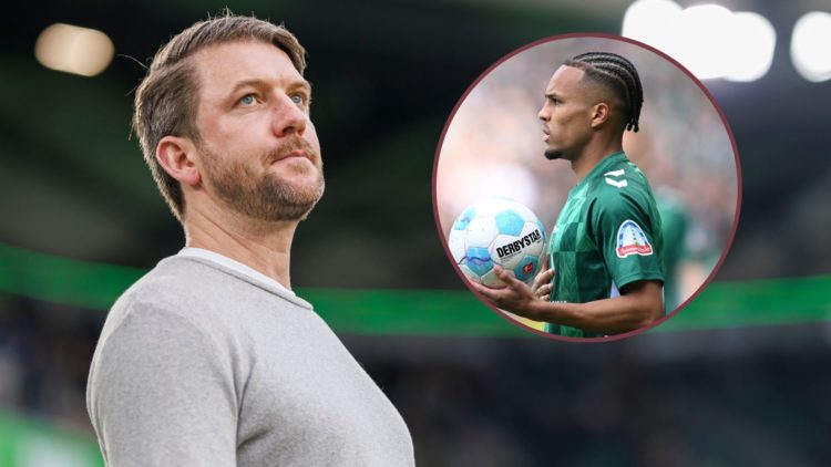 Main image, Head of licensed players Peter Niemeyer of SV Werder Bremen looks on ahead of the Bundesliga match between VfL Wolfsburg and SV Werder ...