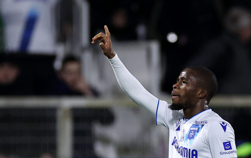 Bournemouth loanee Hamed Traore celebrates during Auxerre clash - FBL-FRA-LIGUE1-AUXERRE-SAINT-ETIENNE