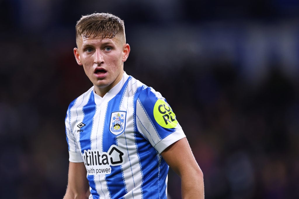 West Ham striker Callum Marshall while on loan at Huddersfield last season