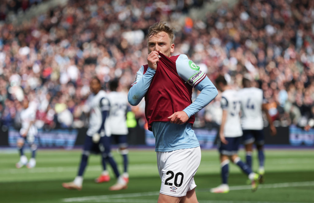 Jarrod Bowen celebrates during West Ham United FC v Tottenham Hotspur FC - Premier League